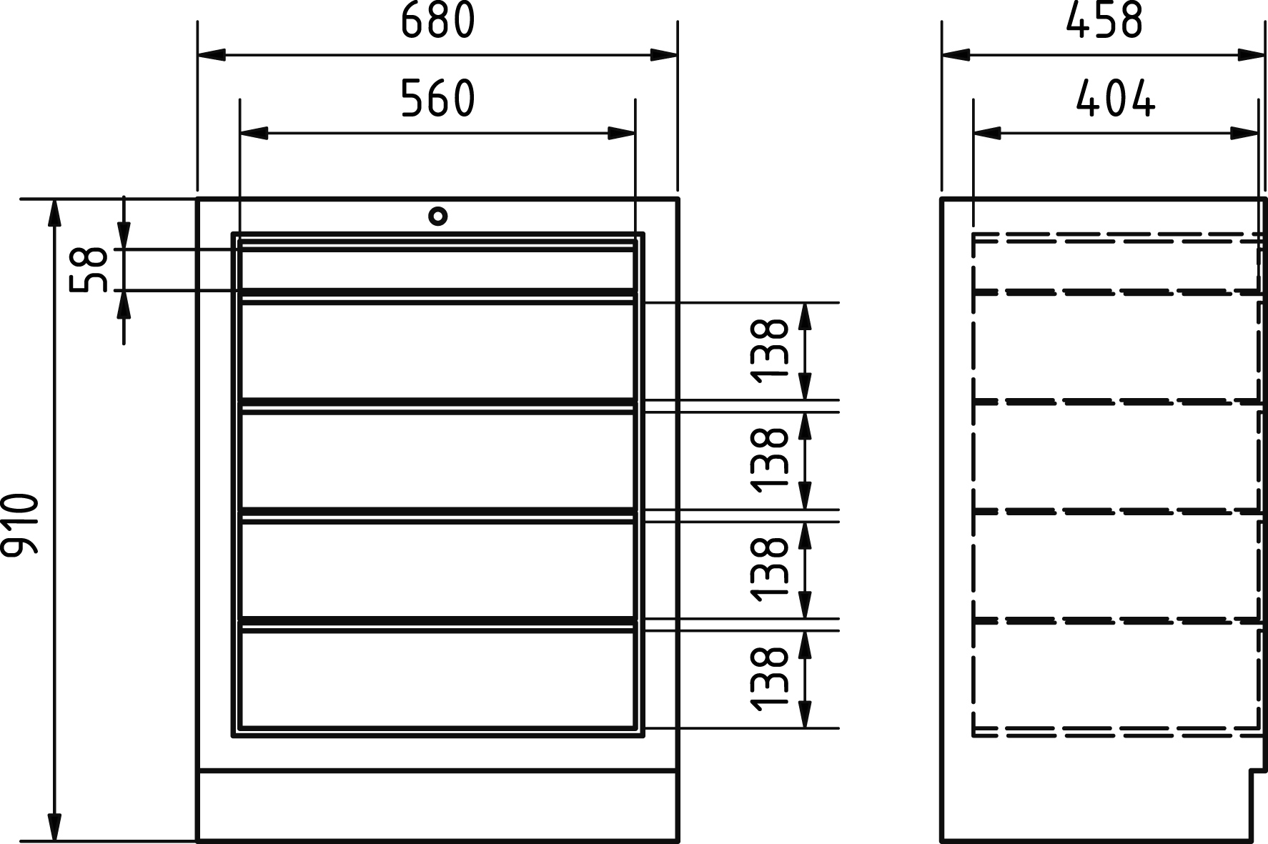 MOBILIO Schubladenschrank, 5 Schubladen