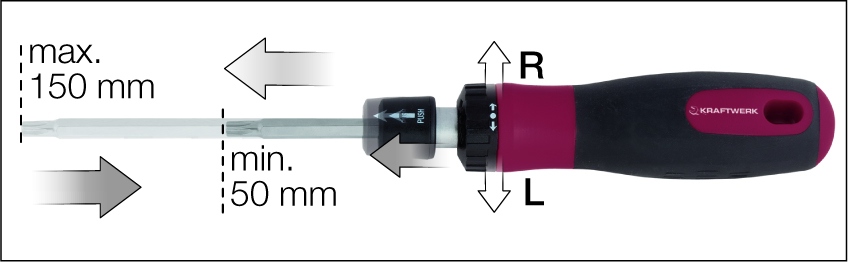 10pz. Giravite a cricchetto reversibile